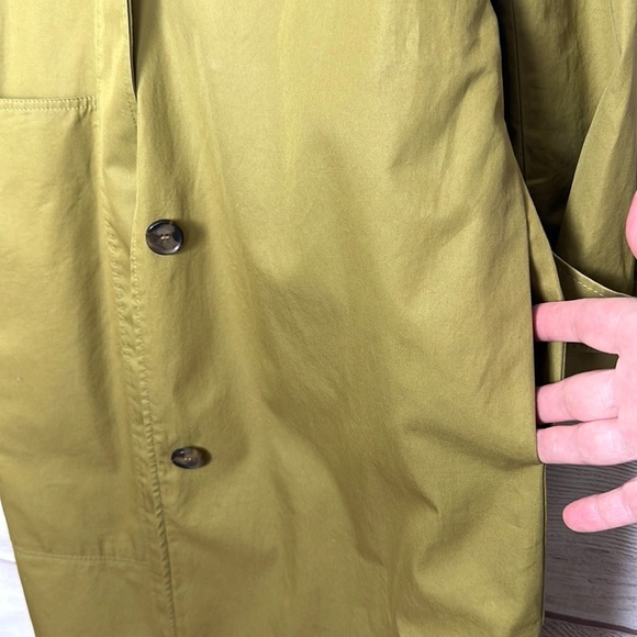 CLOSET CLEAR OUT! Offers welcome! COS Olive Cotton Twill Trench Coat Belted - Picture 9 of 16